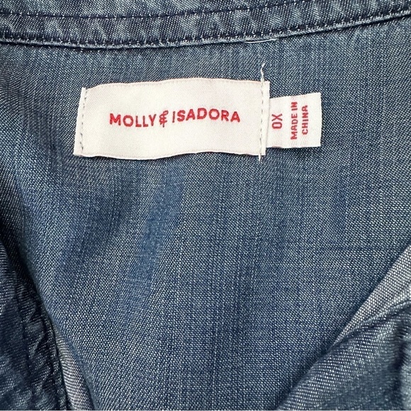 Molly & Isadora Myla Button-Down Chambray Shirt. - Picture 8 of 13